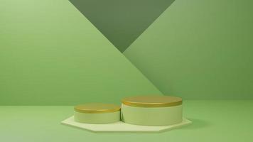 podio di rendering 3d di lusso elegante verde foto