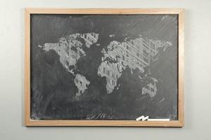 lavagna mappa del mondo