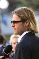 los angeles, 19 settembre - Brad Pitt arriva alla prima mondiale di Moneyball al Paramount Theatre of the Arts il 19 settembre 2011 a Oakland, ca foto