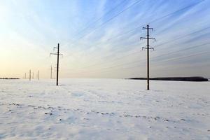 campo invernale, tramonto foto