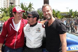 los angeles, 12 aprile - michael trucco, nick wechsler, jr bourne al long beach grand prix pro celeb race day al circuito di long beach grand prix race il 12 aprile 2014 a long beach, ca foto