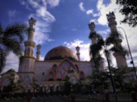 sfondo astratto sfocato della cupola della moschea foto