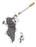 cenere a forma di bahrain e sigaretta. (serie)