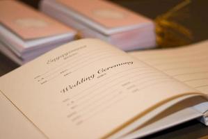 libro di registrazione degli ospiti della cerimonia di matrimonio giapponese foto