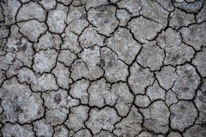 sfondo di terra o terra secca incrinata durante la siccità foto