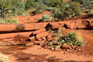 scaffale di roccia rossa nella splendida sedona arizona foto