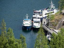 flam e l'aurlandsfjord in Norvegia foto