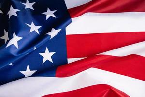 sfondo bandiera americana. concetto di indipendenza, giorno della memoria o festa del lavoro. cultura degli Stati Uniti. stelle e strisce. foto