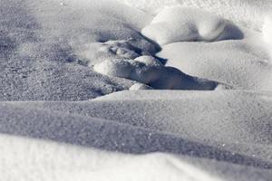 cumuli di neve, primo piano foto