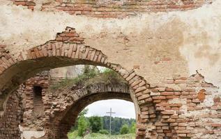 ruderi di un vecchio edificio, in mattoni foto