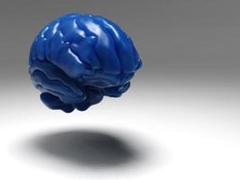 intelligenza artificiale. immagine del cervello a colori d'oro foto