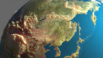 globo terrestre su uno sfondo chiaro uniforme foto