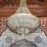 dettaglio architettonico della moschea jama masjid, india, la spettacolare architettura della grande moschea del venerdì jama masjid a delhi 6 durante la stagione ramzan, la moschea più importante dell'india foto