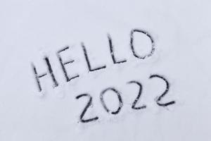 l'iscrizione sul nuovo anno 2022 foto