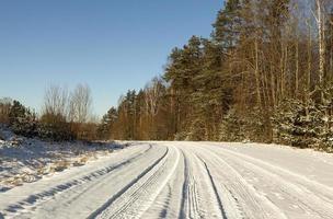 strada asfaltata invernale foto