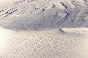 cumuli di neve profonda, primo piano foto