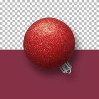 palline di decorazioni natalizie isolate su trasparente foto
