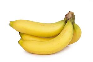mazzo di banane mature isolato su sfondo bianco foto