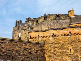 hdr castello di edimburgo in scozia foto