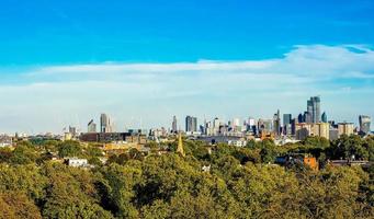 vista hdr dello skyline di londra foto