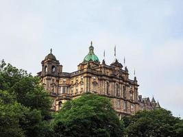 vista hdr della città di edimburgo foto