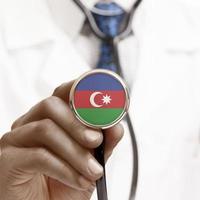 stetoscopio con serie concettuale di bandiera nazionale - Azerbaigian
