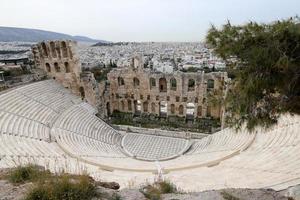 4 aprile 2022. l'acropoli della città di Atene è un eccezionale monumento di arte architettonica. foto