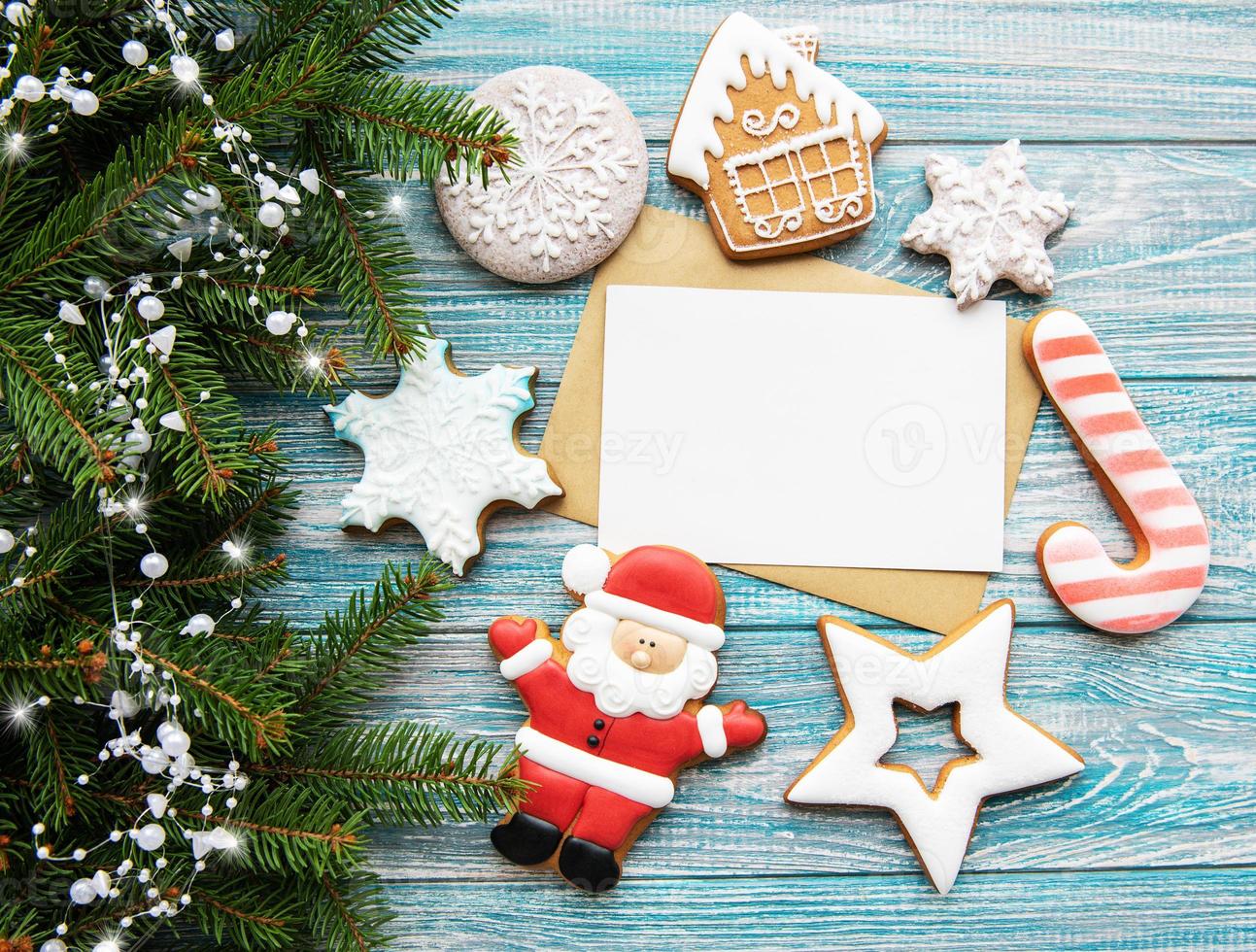 decoração de natal com biscoitos foto