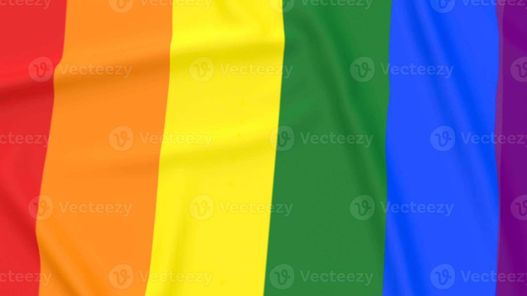 a bandeira multicolorida para renderização 3d do conceito lgbtq ou transgênero foto