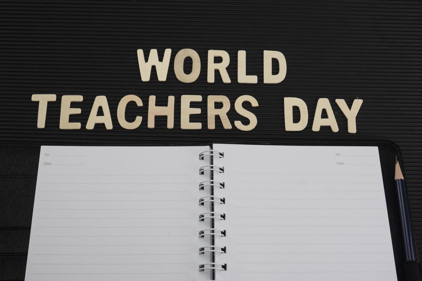 fundo do dia mundial dos professores - 5 de outubro conceito de celebração do dia mundial dos professores da unesco foto