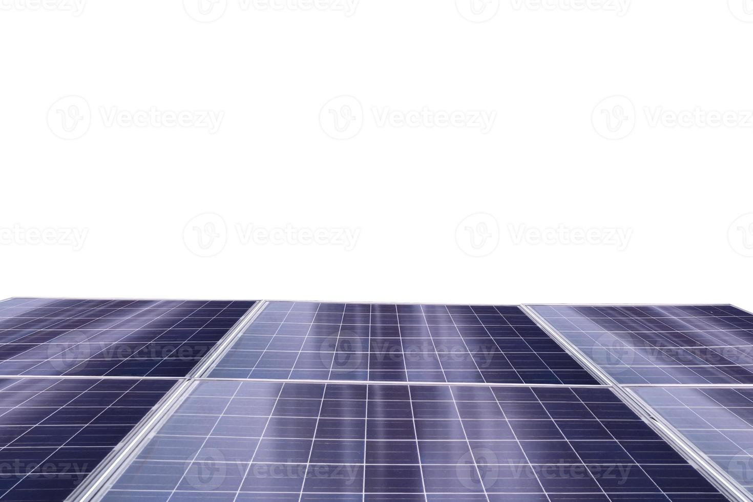 painel de células solares isolado no fundo branco foto