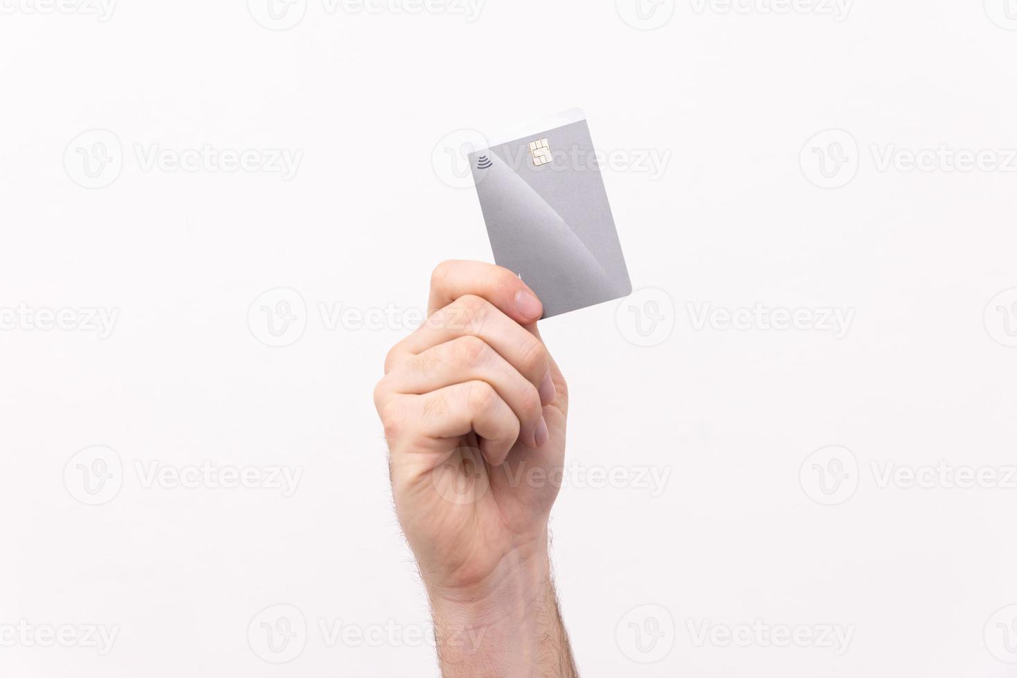 cartões de crédito na mão foto