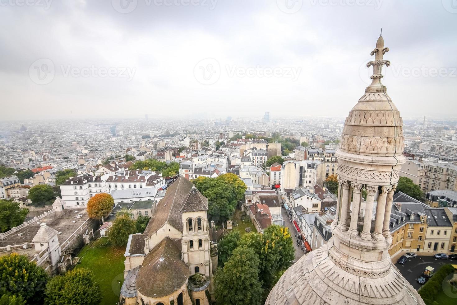 paris vista da basílica de sacre coeur foto