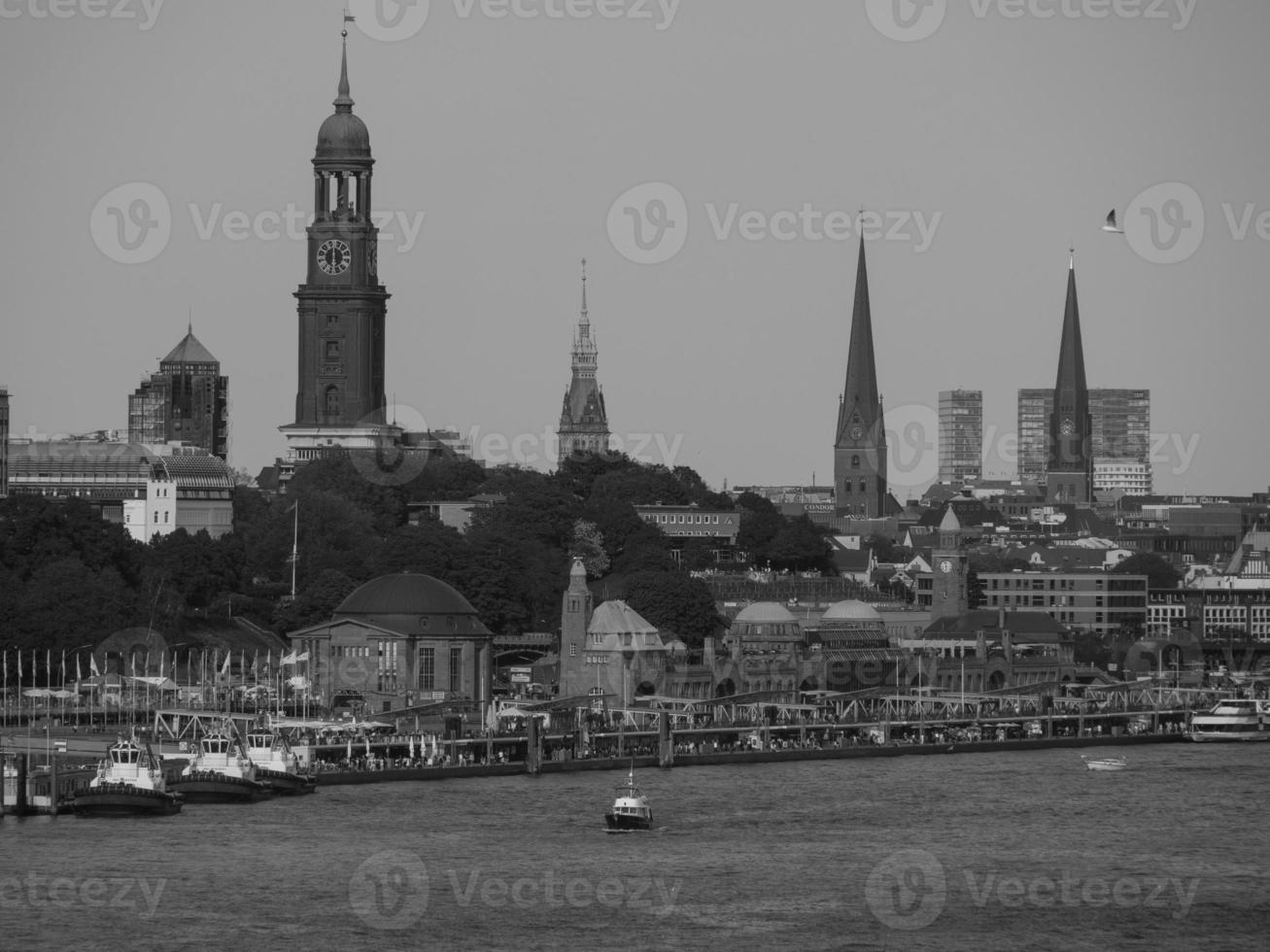 hamburgo e o rio elba foto