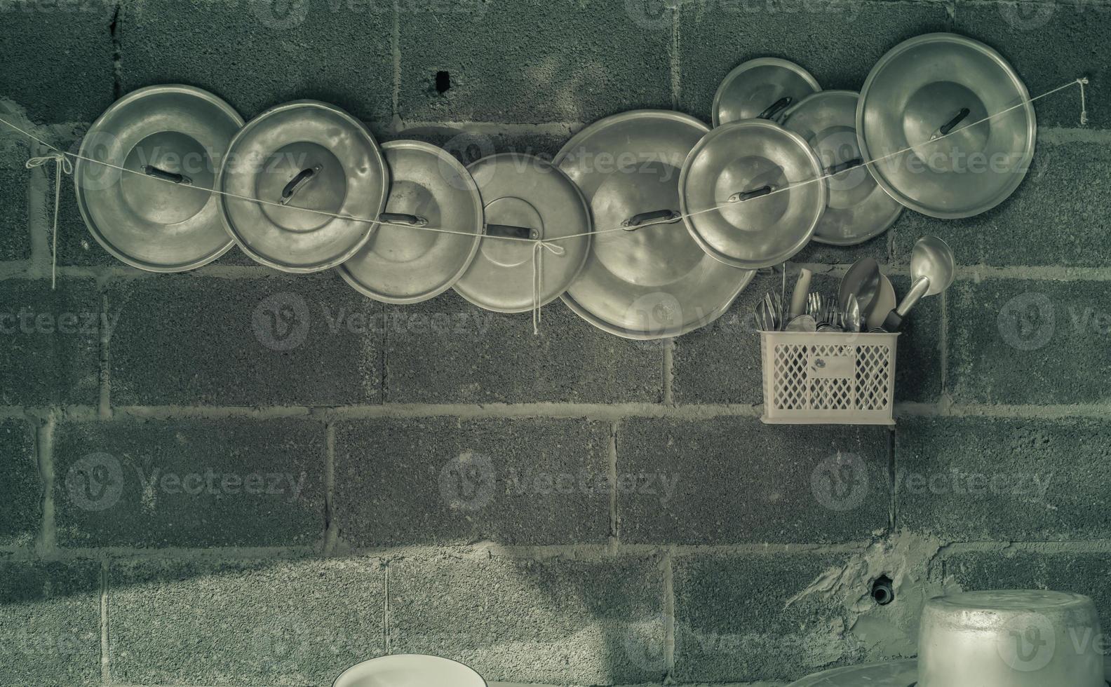 utensílios de cozinha vintage para cozinhar foto