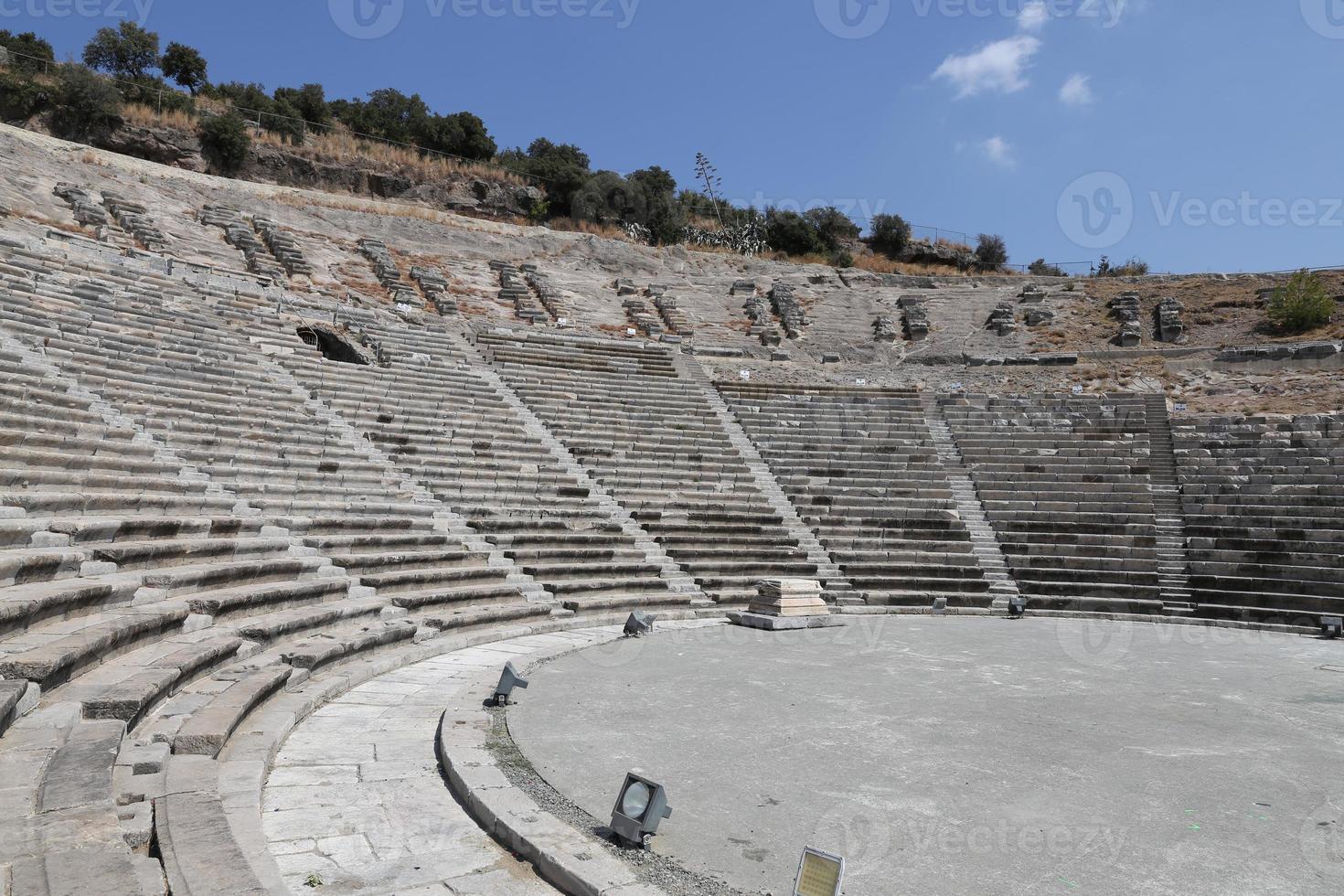 teatro de halicarnasso em bodrum, turquia foto