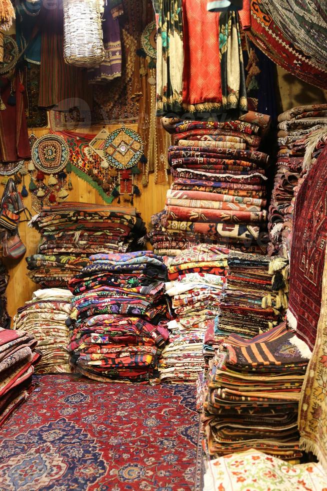 tapetes tradicionais turcos em goreme, nevsehir, turquia foto