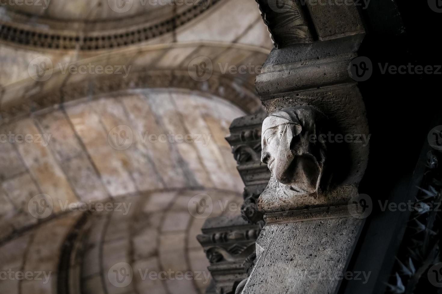 Basílica de sacre coeur em montmartre em paris, frança foto