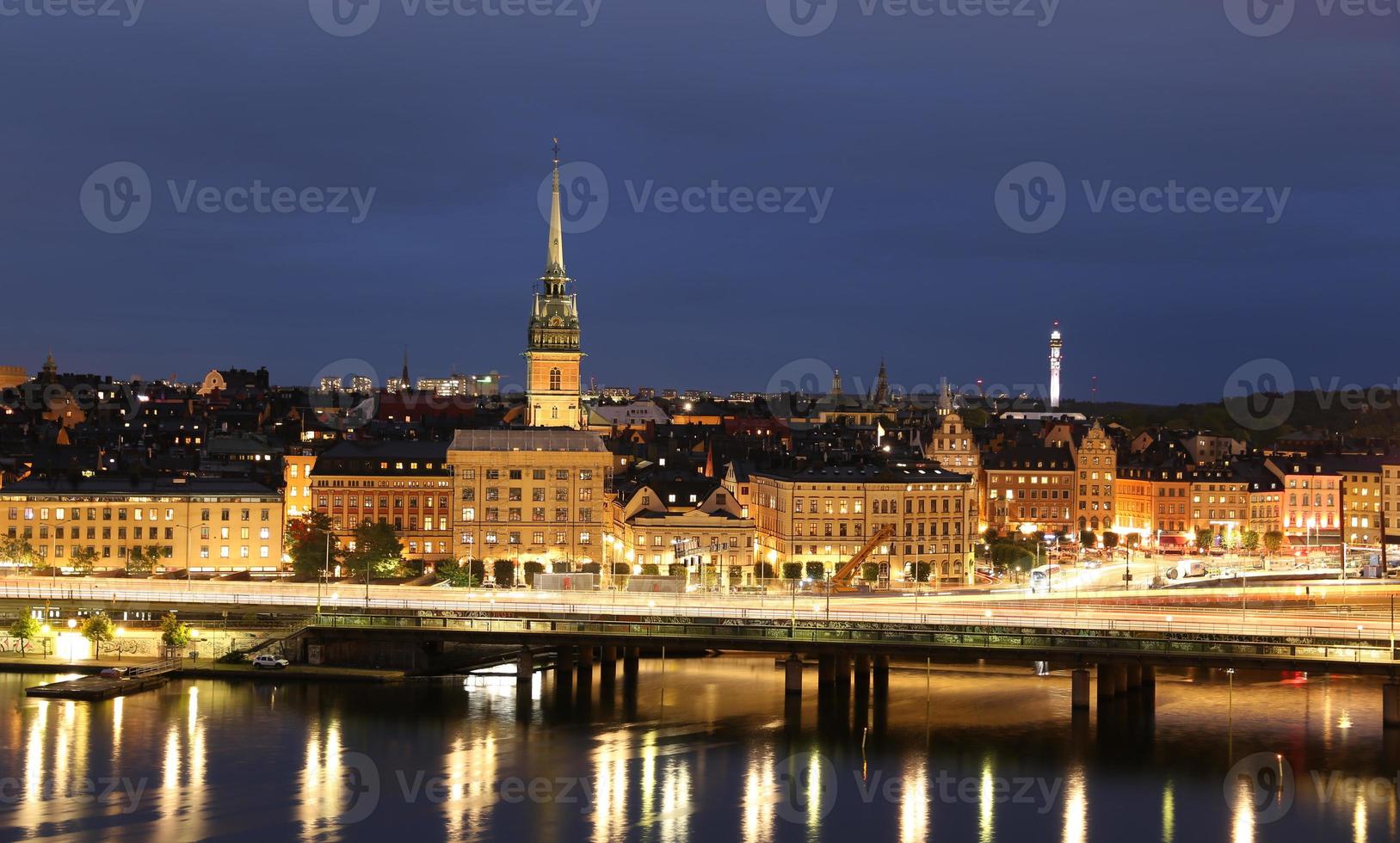 vista geral da cidade velha gamla stan em estocolmo, suécia foto