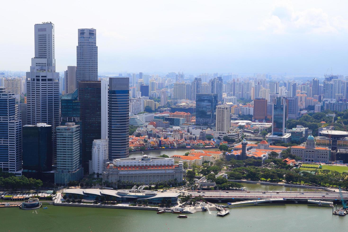 skyline do distrito comercial de singapura, singapura foto