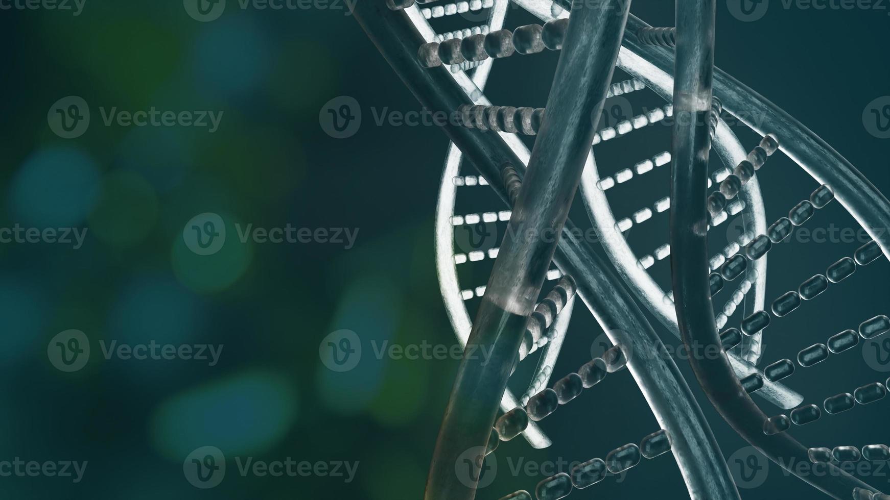 imagem de dna para renderização 3d de conteúdo sci ou médico. foto