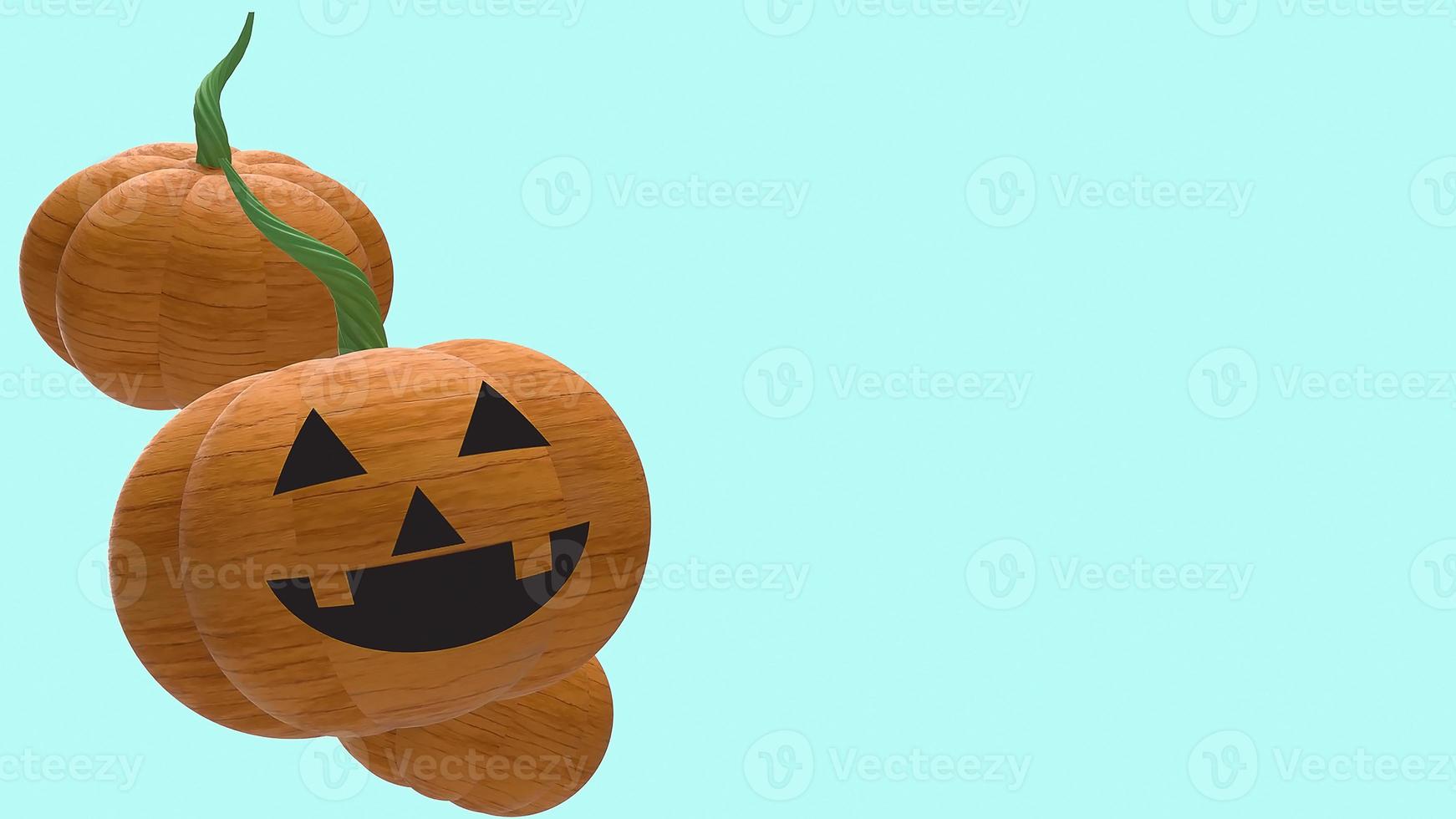 abóbora de halloween para renderização em 3d do conceito de férias. foto