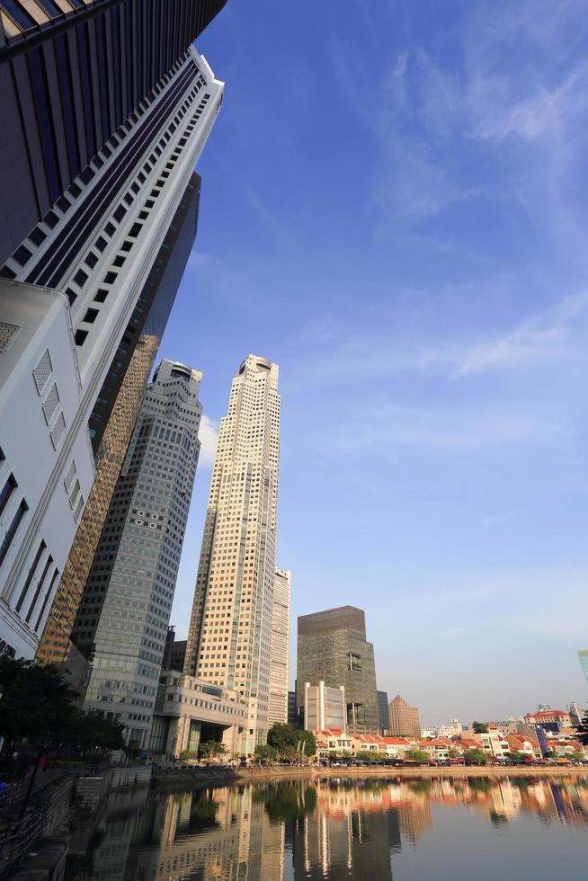 skyline do distrito comercial de singapura, singapura foto