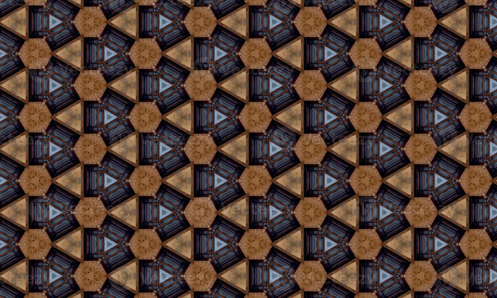 caleidoscópio de padrão de mosaico multicolorido. fundo, textura. ilustração de alta qualidade foto