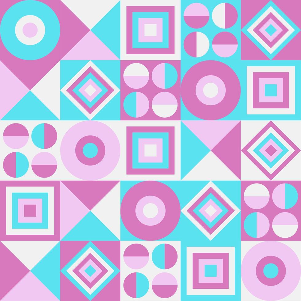 padrão geométrico colorido. estilo abstrato moderno. objetos rosa e azul foto