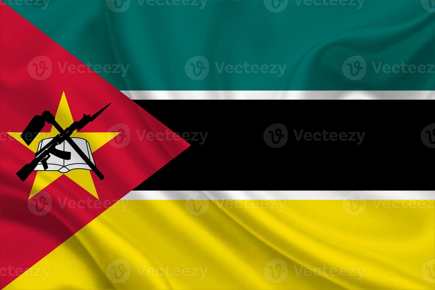 bandeira 3d de moçambique em tecido foto