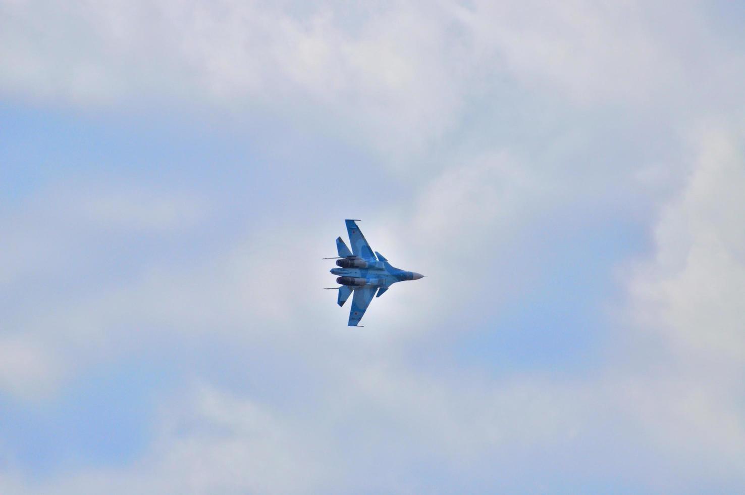 Moscou, Rússia - agosto de 2015 aviões de combate su-30 flanker-c em t foto