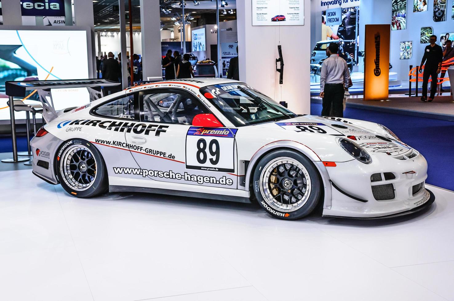 frankfurt - setembro de 2015 porsche 911 997 gt3 rsr apresentado na iaa foto