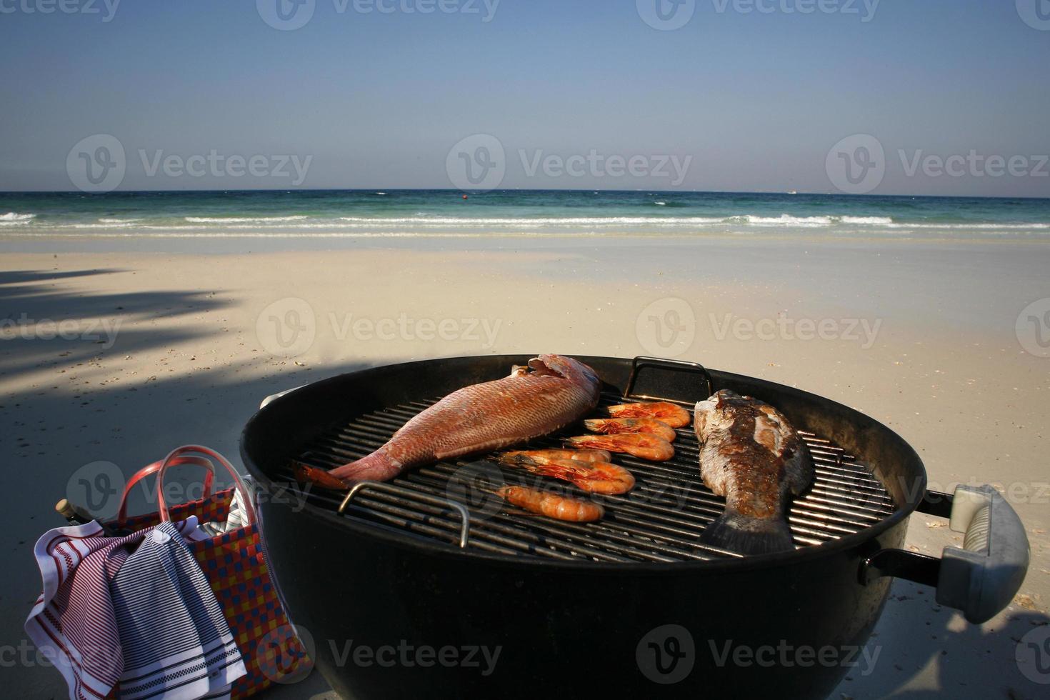 pattaya de marisco de churrasco asiático foto