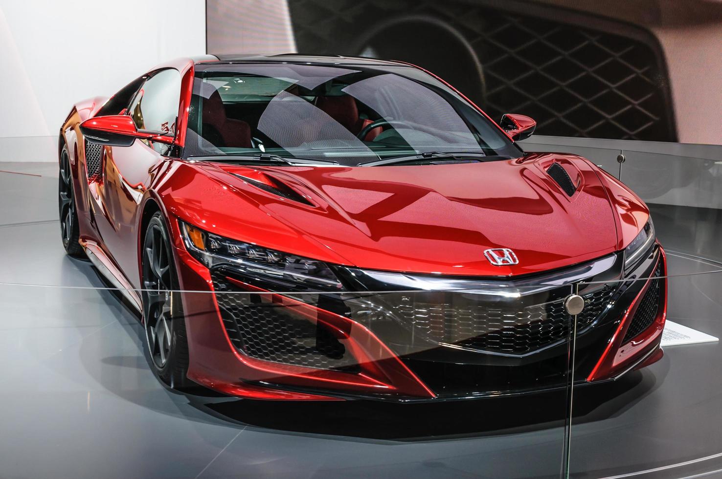 frankfurt - setembro de 2015 conceito honda nsx apresentado no iaa estagiário foto